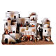 Whole Nativity setting, arabic village with Moranduzzo's figurines of 10 cm, fountain, 40x70x50 cm s1