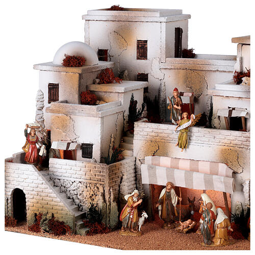 Nativity scene setting, arabic village for figurines of 10 cm, fountain, 40x70x50 cm 4