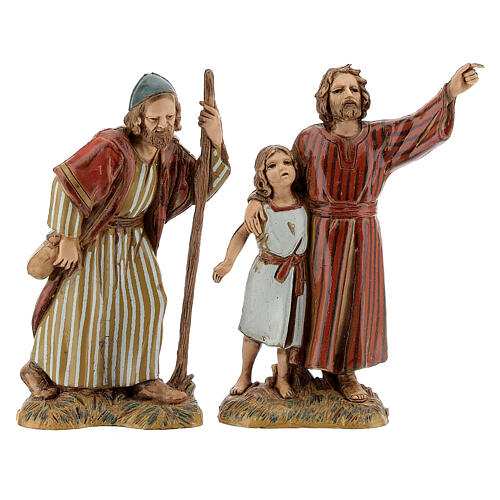 Kompletna szopka palestyńska z ogniem, fontanną i figurkami Moranduzzo 10 cm, 35x95x45 14