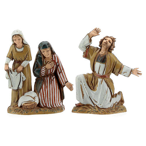 Palestinian Nativity Scene with fireplace, fountain for figurines of 10 cm 35x95x45 cm 13