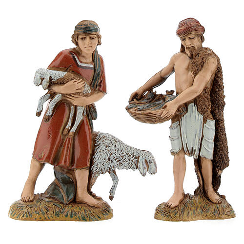 Palestinian Nativity Scene with fireplace, fountain for figurines of 10 cm 35x95x45 cm 15
