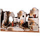 Palestinian Nativity Scene with fireplace, fountain for figurines of 10 cm 35x95x45 cm s5
