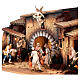 Village with fountain and prepared table 35x100x45 cm for Moranduzzo Nativity Scene with 12 cm characters s6