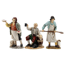 Village complet fontaine table dressée crèche Moranduzzo 12 cm 35x100x45 cm s13