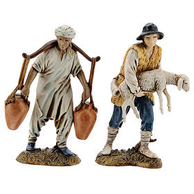 Village complet fontaine table dressée crèche Moranduzzo 12 cm 35x100x45 cm s14