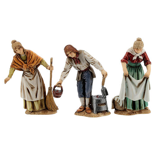 Complete village fountain set table 12 cm Moranduzzo Nativity 35x100x45 cm 11