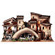 Borgo completo ponte fontana statue presepe Moranduzzo 10 cm 45x80x45 cm s1