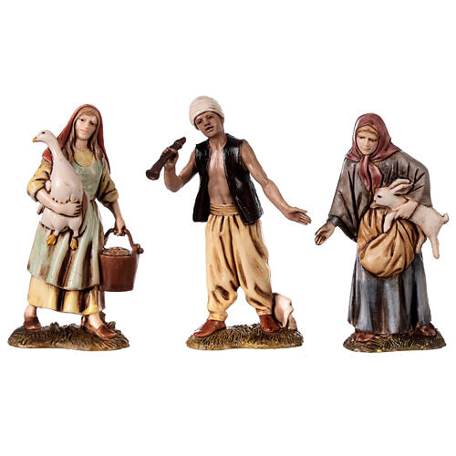 Nativity setting, hamlet with bridge and waterfall, for 10 cm figurines, 45x80x45 cm 5