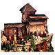 Nativity village with house, tower and church, Moranduzzo's characters of 8 cm, 50x70x45 cm s7