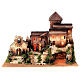 Nativity village with house, tower and church, Moranduzzo's characters of 8 cm, 50x70x45 cm s8