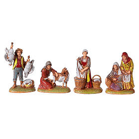 Village crèche classique complète avec église santons Moranduzzo 8 cm 40x70x40 cm s11