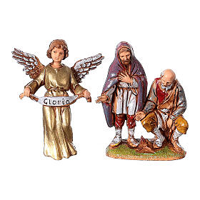 Village crèche classique complète avec église santons Moranduzzo 8 cm 40x70x40 cm s13