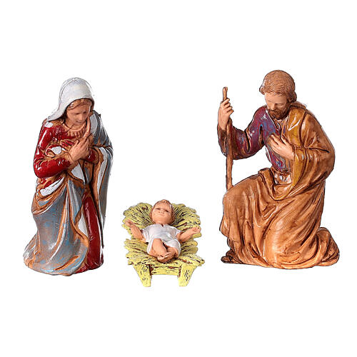 Mieścina kompletna klasyczna szopka, z kościołem i figurkami Moranduzzo 8 cm, 40x70x40 cm 8