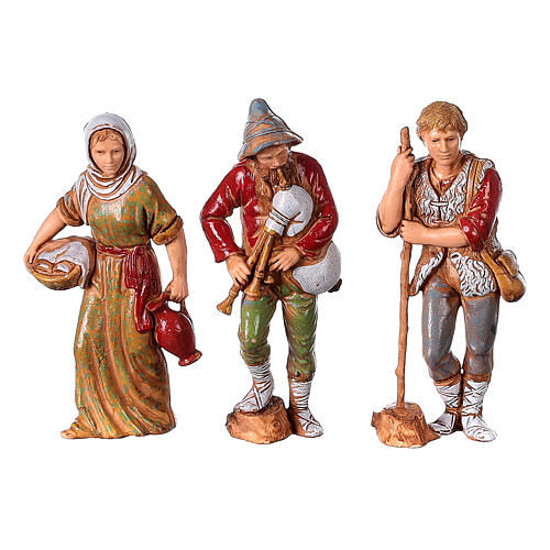 Mieścina kompletna klasyczna szopka, z kościołem i figurkami Moranduzzo 8 cm, 40x70x40 cm 9