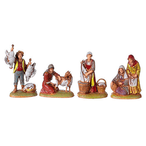 Mieścina kompletna klasyczna szopka, z kościołem i figurkami Moranduzzo 8 cm, 40x70x40 cm 11
