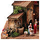 Pueblo belén porche torre reloj fuente estatuas Moranduzzo 8 cm 40x60x40 cm s12