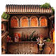 Nativity village with porch, clock tower and fountain for characters of 8 cm, 40x60x40 cm s13