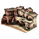 Nativity Scene village with oven, fountain and Moranduzzo's characters of 8 cm average height 35x60x35 cm s2