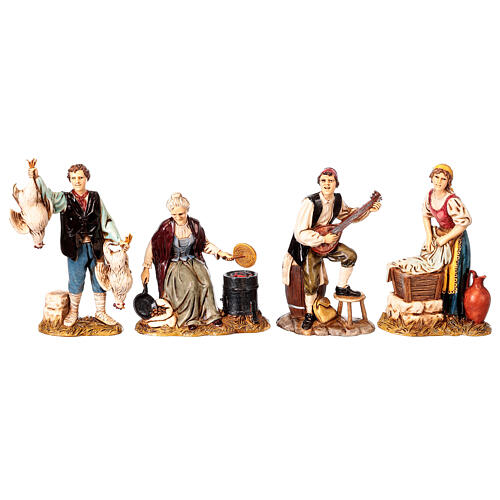 Nativity Scene with oven, fountain and 12 cm Moranduzzo's characters 40x95x45 cm 8