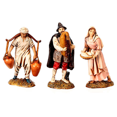 Nativity Scene with oven, fountain and 12 cm Moranduzzo's characters 40x95x45 cm 9