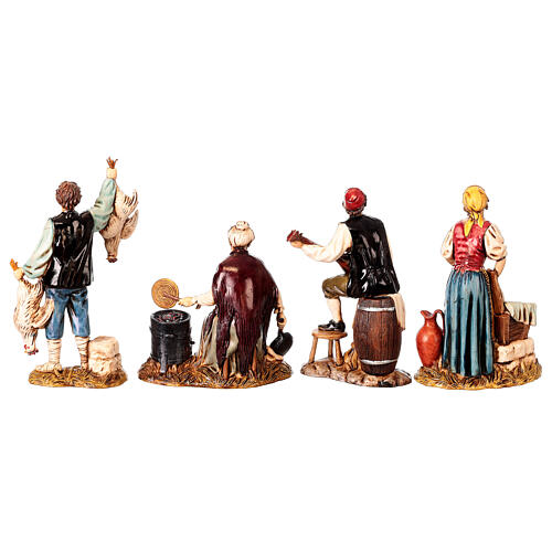 Nativity Scene with oven, fountain and 12 cm Moranduzzo's characters 40x95x45 cm 14