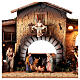 Nativity Scene with oven, fountain and 12 cm Moranduzzo's characters 40x95x45 cm s2