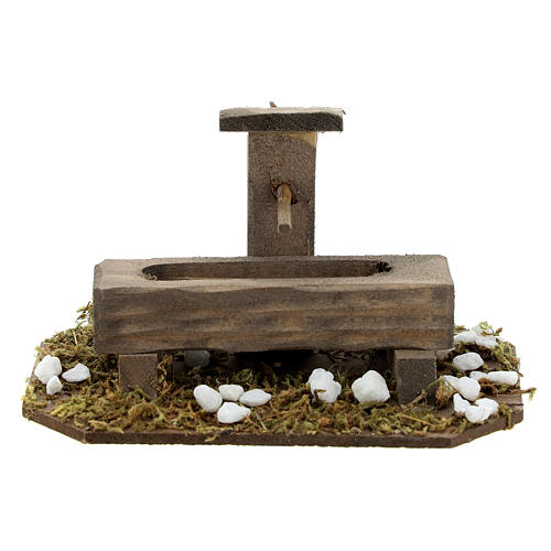 Fake wood fountain 10x10x5 cm for Nativity Scene with 14-16 cm characters 1