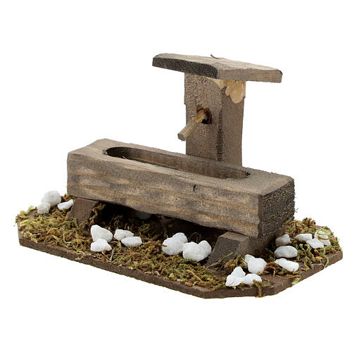 Fake wood fountain 10x10x5 cm for Nativity Scene with 14-16 cm characters 2