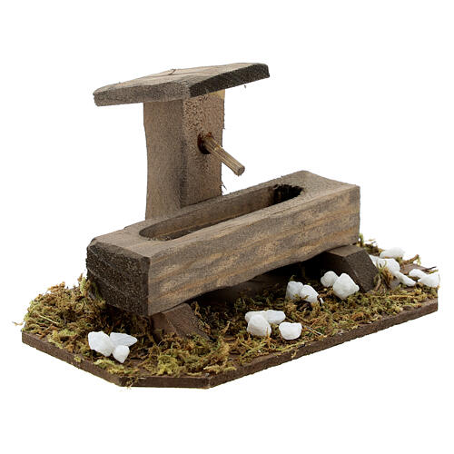 Fake wood fountain 10x10x5 cm for Nativity Scene with 14-16 cm characters 3