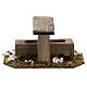 Fountain figurine faux for nativity 14-16 cm wood 10x10x5 cm s4