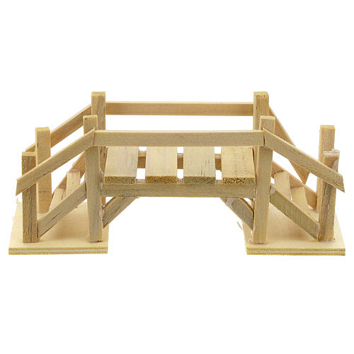 Ponte de madeira em miniatura para presépio com figuras de altura média 14-16 cm, medidas: 12x5x5,5 cm 1