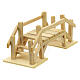 Ponte de madeira em miniatura para presépio com figuras de altura média 14-16 cm, medidas: 12x5x5,5 cm s3