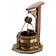 Dark wood well with pulley and bucket 10x5x5 cm for Nativity Scene with 10 cm characters s2