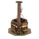 Poço em miniatura de madeira escura com balde e roldana para presépio com figuras de altura média 10 cm, medidas: 10,5x7x7 cm s4