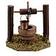 Dark wood well with moving bucket and pulley for Nativity Scene with 10 cm characters s1