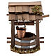Mini well for 10 cm nativity dark wood roof 10x10x5 cm s1