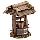 Mini well for 10 cm nativity dark wood roof 10x10x5 cm s3