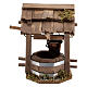 Mini well for 10 cm nativity dark wood roof 10x10x5 cm s4