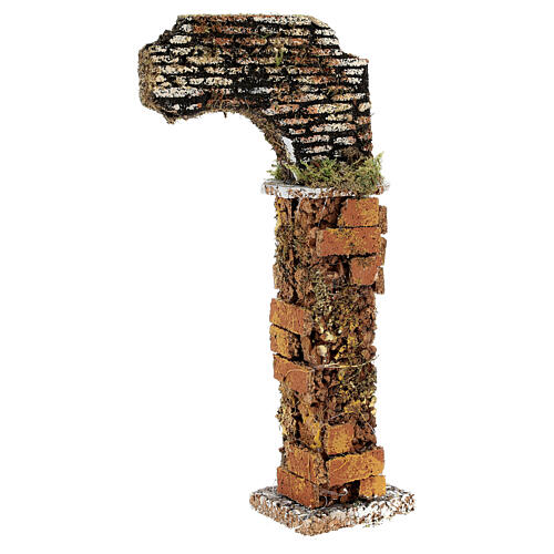 Cork column with half arch 25x15x5 cm for Nativity Scene with 14 cm characters 3
