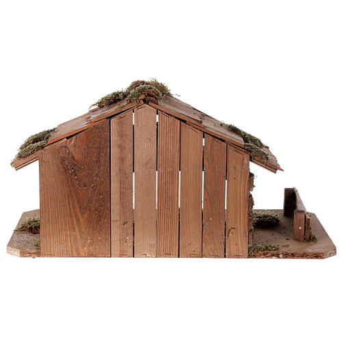 Cabana para presépio madeira estilo nórdico para figuras altura média 8 cm, 22x45x24 cm 6