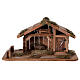 Stable for nativity scene in wood 20x45x20 cm for 8 cm statues Nordic style s1