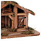 Stable for nativity scene in wood 20x45x20 cm for 8 cm statues Nordic style s2