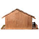 Cabana com manjedoura para presépio madeira estilo nórdico para figuras altura média 12 cm, 32x59x30 cm s5