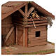 Nordic nativity stable wood manger straw 30x60x30 cm for 12 cm figurines s2