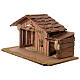 Wood stable, Nordic style, 35x60x30 cm, for Nativity Scene characters of 12 cm s3