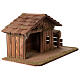 Cabaña para belén estilo nórdico de madera 35x60x30 cm para figuras 12 cm s4