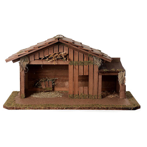 Stajenka w stylu nordyckim z drewna 35x60x30 cm, do szopki z figurkami 12 cm 1