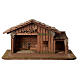 Nordic style wooden stable for nativity scene 35x60x30 cm for 12 cm figures s1