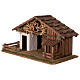 Nordische Krippe Hütte Holz Zwischengeschoss 30x60x30 cm für Figuren, 12 cm s3