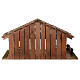 Nativity Scene wood stable, Nordic style, with mezzanine, 30x60x30 cm, for 12 cm characters s5